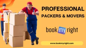 Professional moving company with yellow background