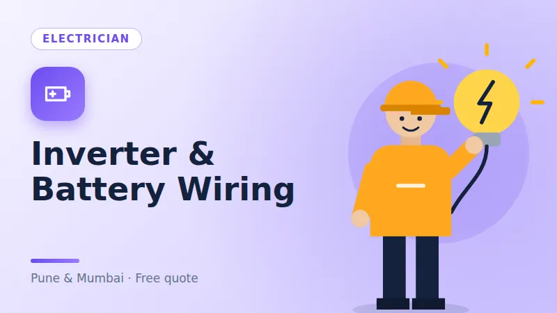 Inverter & Battery Wiring in Pune